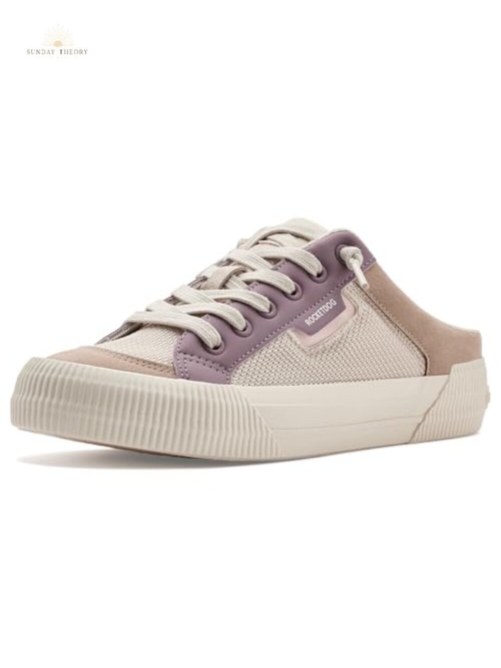 Faux Suede Comfort Platform Slip-On Lace-Up Mules